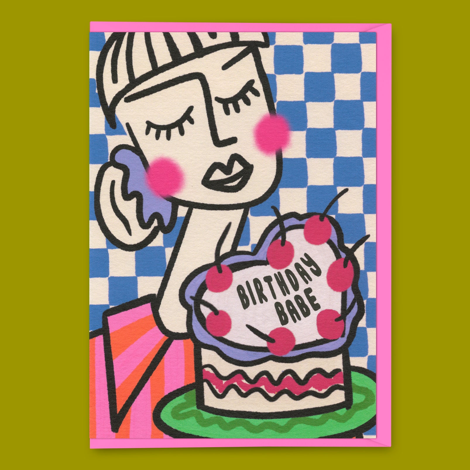 Grußkarte „Babe“ | Süße Klappkarte zum Geburtstag | Studio Boketto