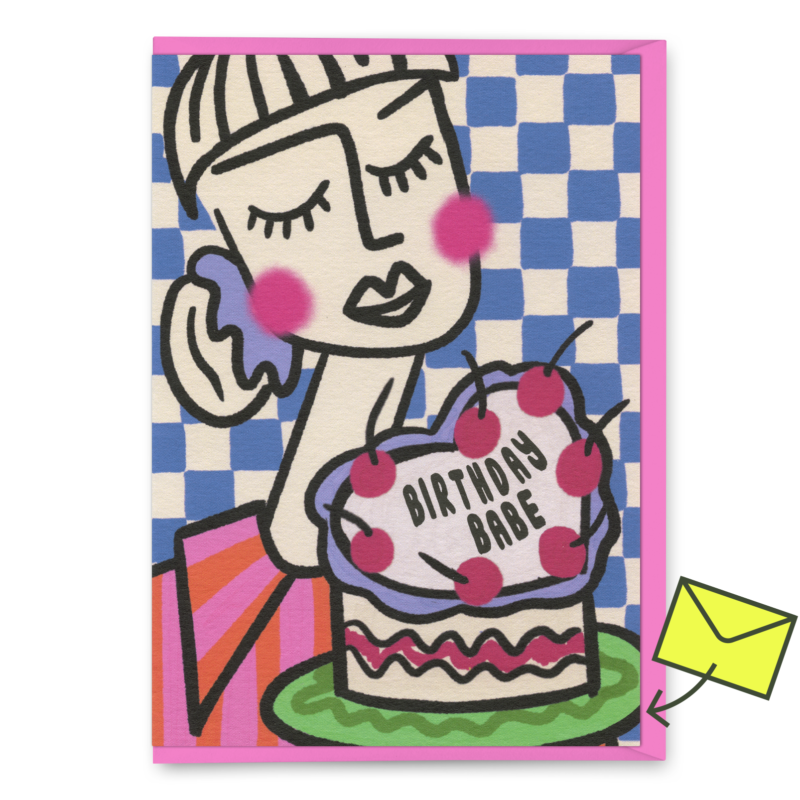 Grußkarte „Babe“ | Süße Klappkarte zum Geburtstag | Studio Boketto