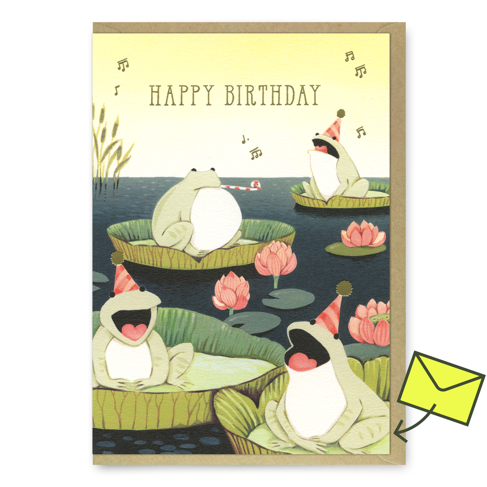 Grußkarte „Singing Frogs“ | Witzige Klappkarte zum Geburtstag | Ohh Deer