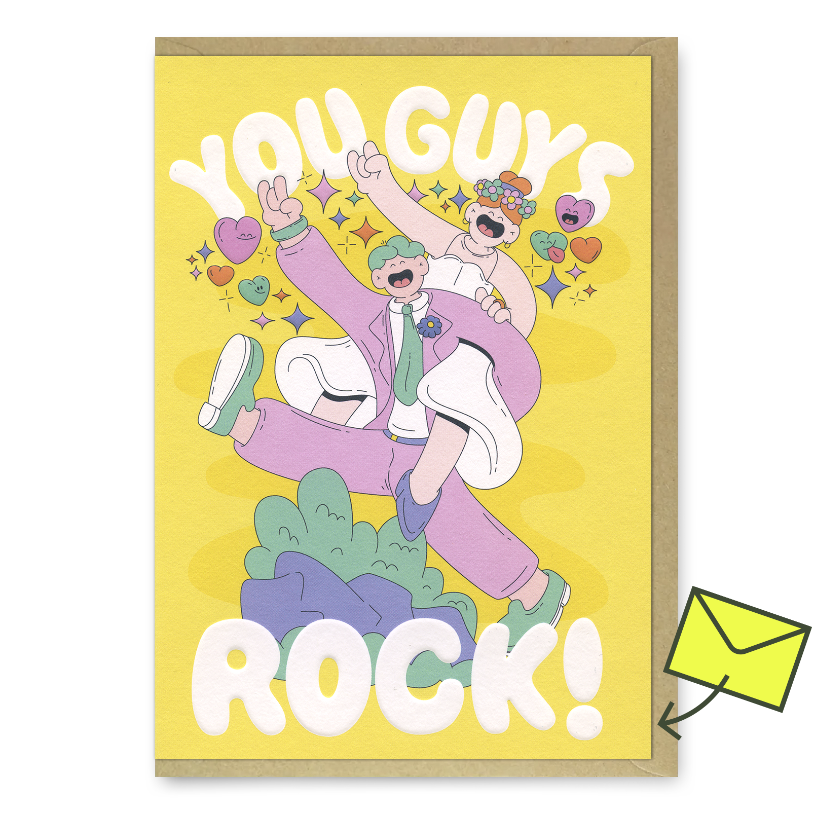 Grußkarte „You Guys Rock“ | Coole Klappkarte zum Geburtstag | Studio Boketto
