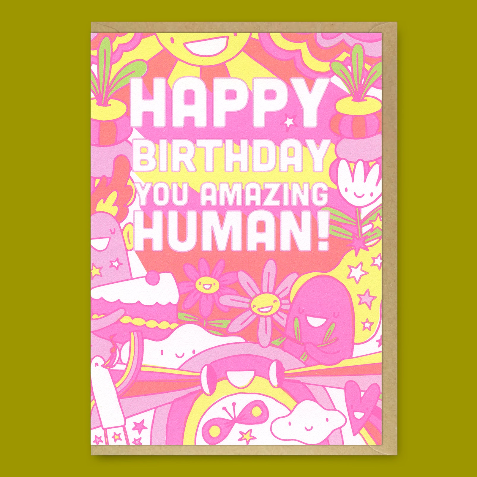 Grußkarte „You Amazing Human“ | Klappkarte zum Geburtstag | Ohh Deer