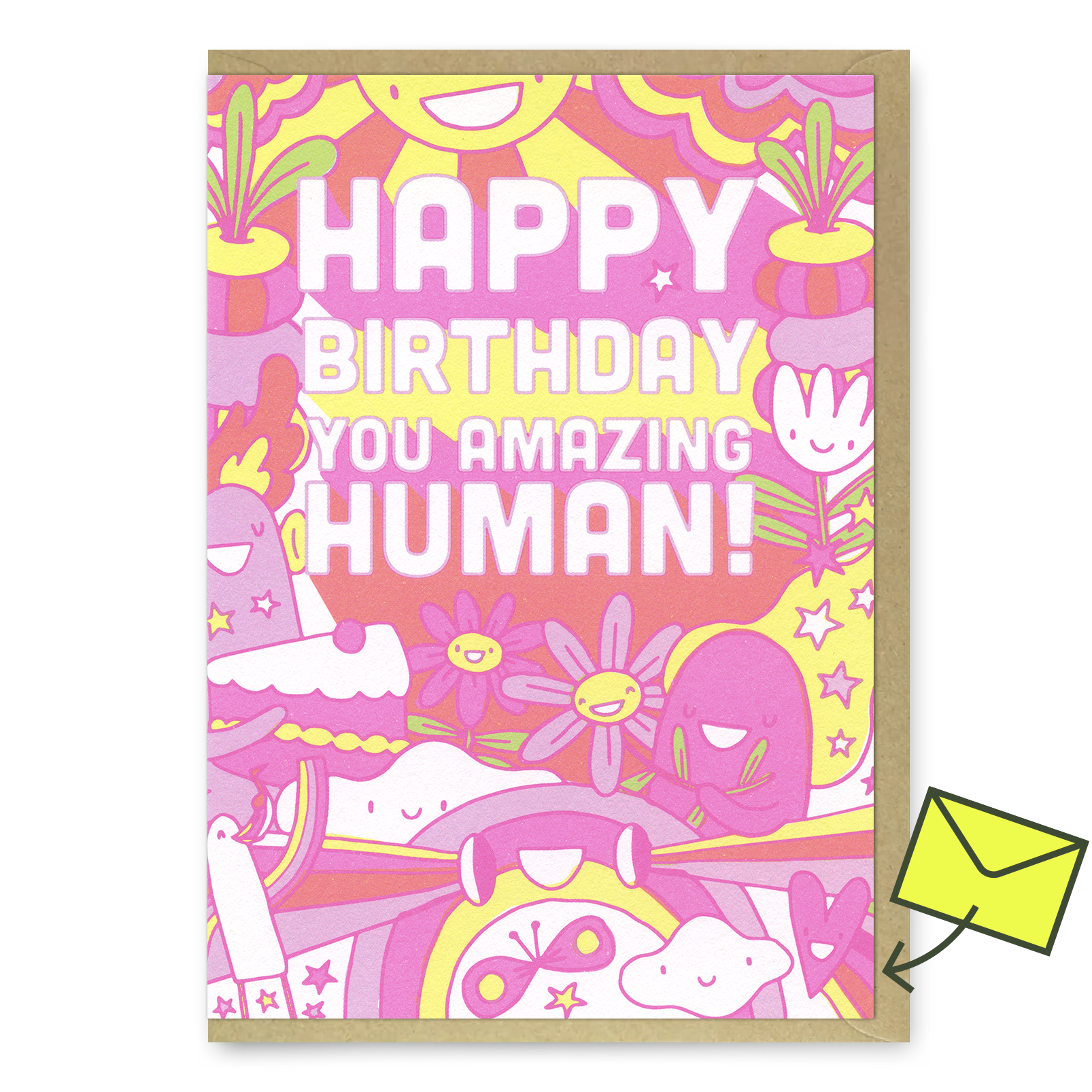 Grußkarte „You Amazing Human“ | Klappkarte zum Geburtstag | Ohh Deer