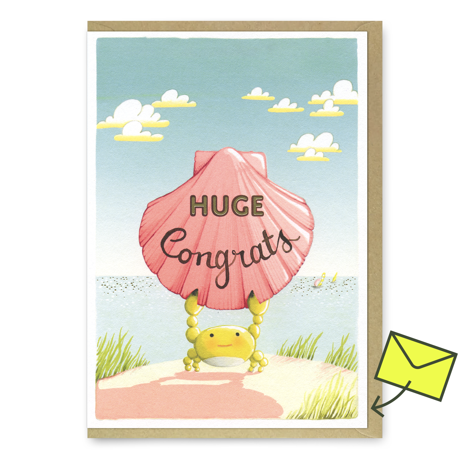 Grußkarte „Huge Congrats“ | Stilvolle Klappkarte zur Gratulation | Ohh Deer