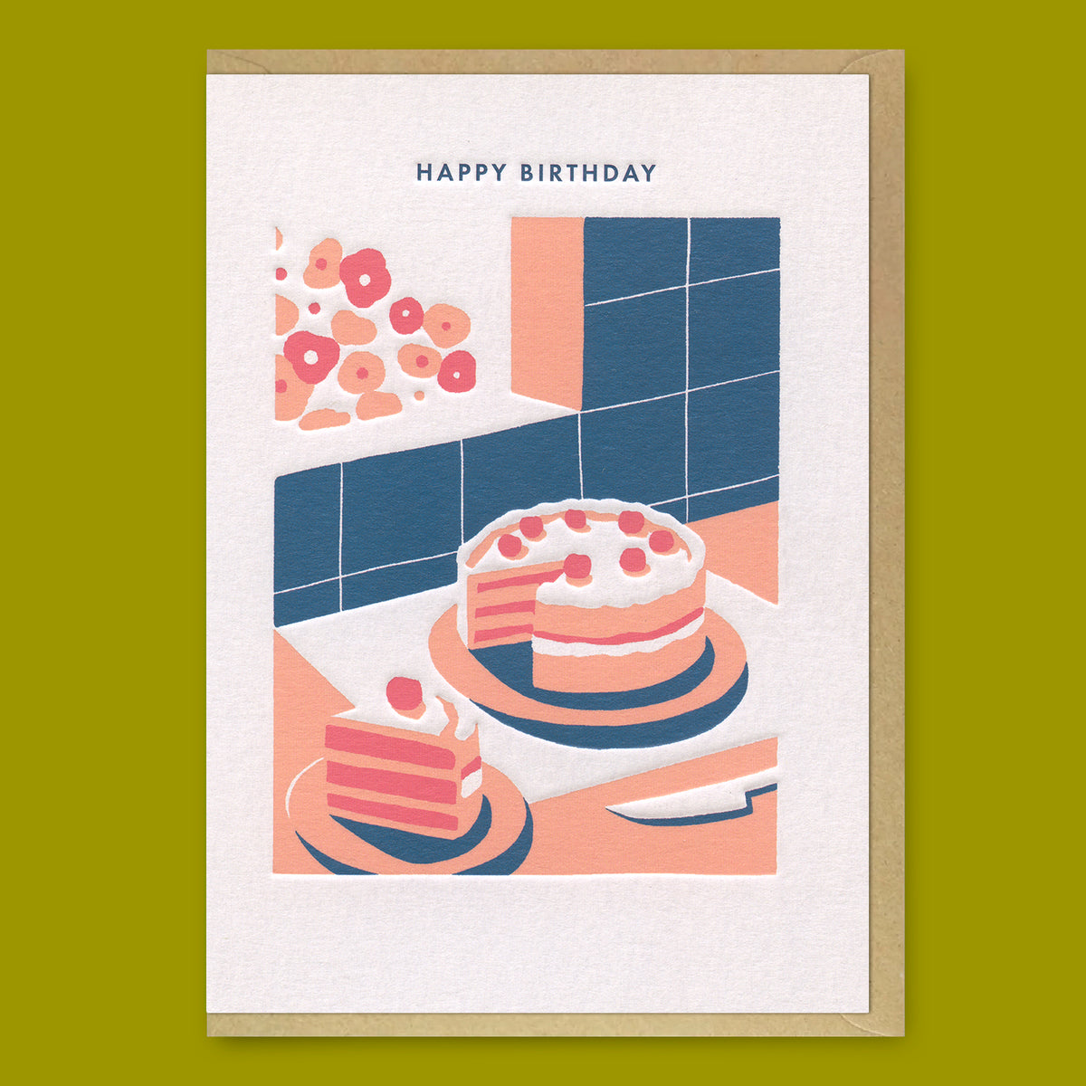 Grußkarte „Happy Birthday Cake“ | Klassische Klappkarte zum Geburtstag | Ohh Deer
