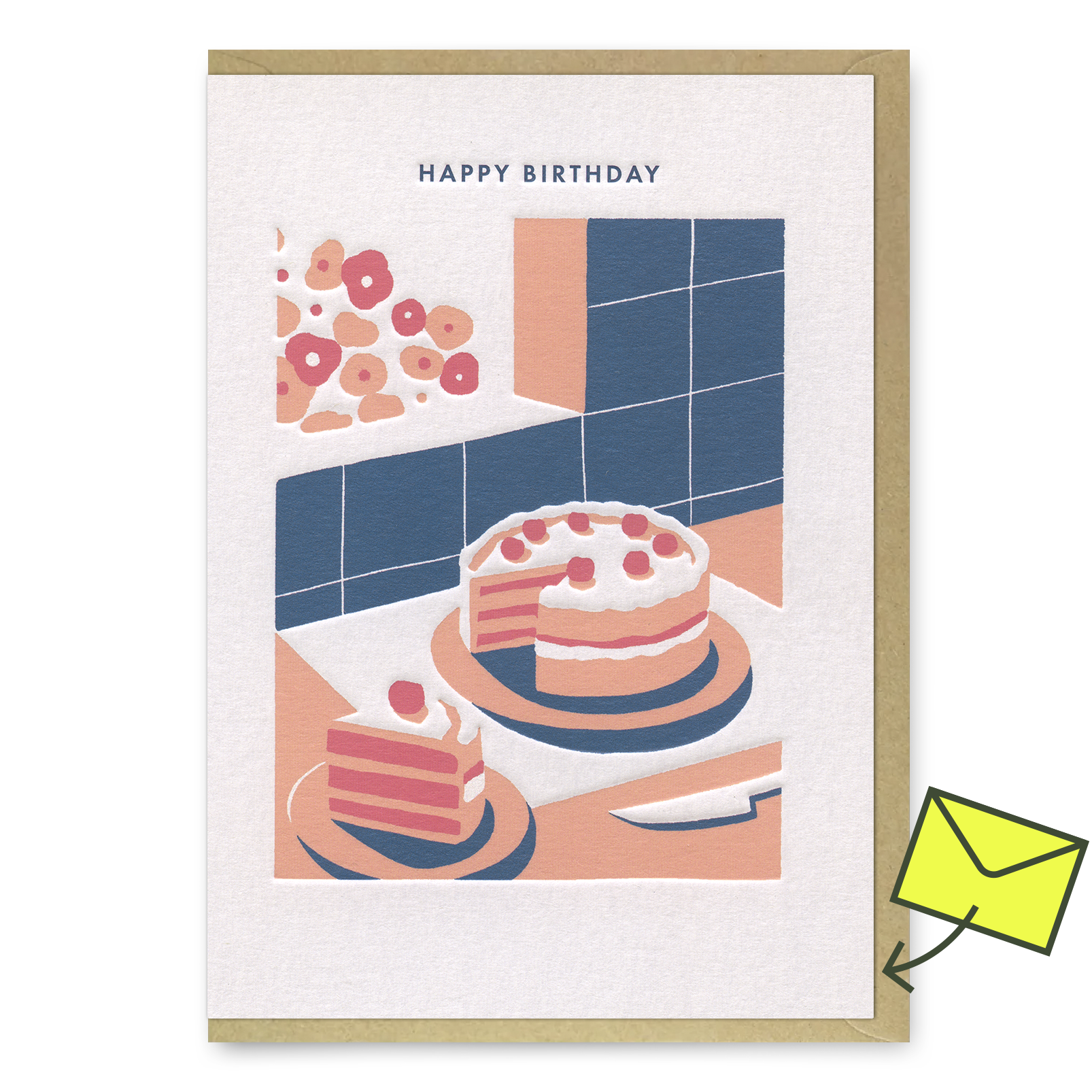 Grußkarte „Happy Birthday Cake“ | Klassische Klappkarte zum Geburtstag | Ohh Deer