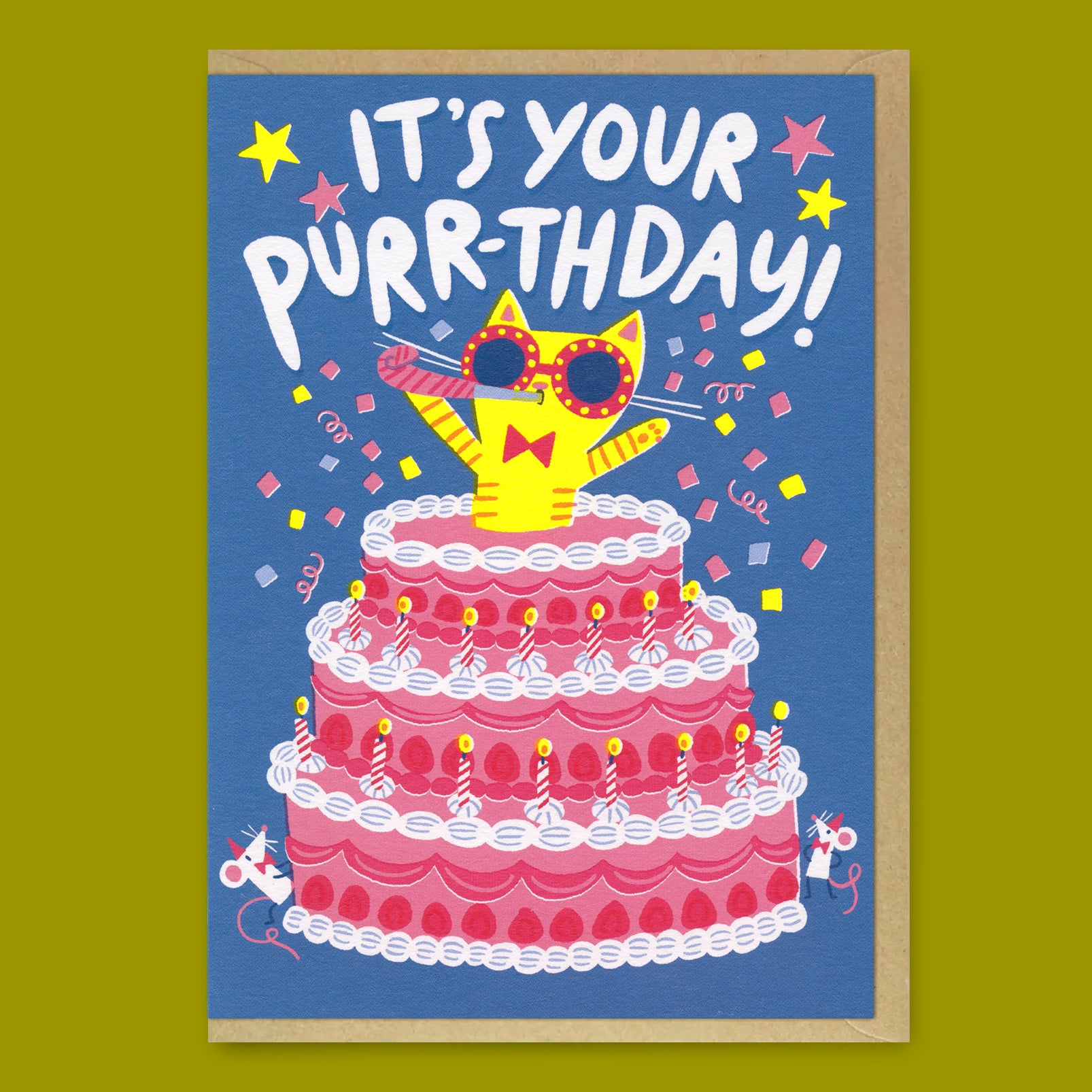 Grußkarte „It’s your Purrthday“ | Süße Katzen-Klappkarte zum Geburtstag | Ohh Deer