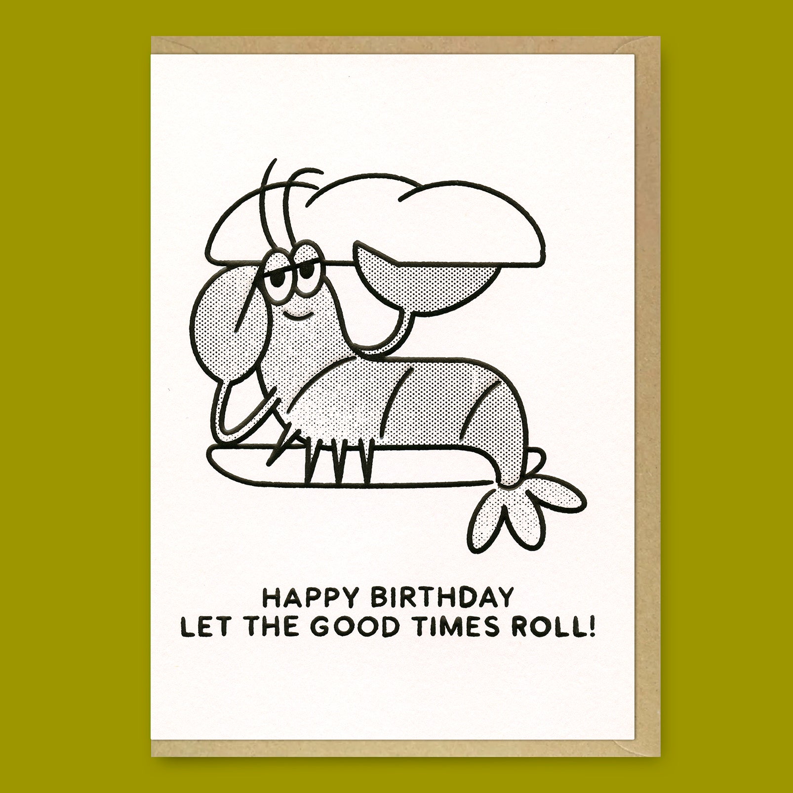 Grußkarte „Lobster Roll“ | Witzige Klappkarte zum Geburtstag | Studio Boketto