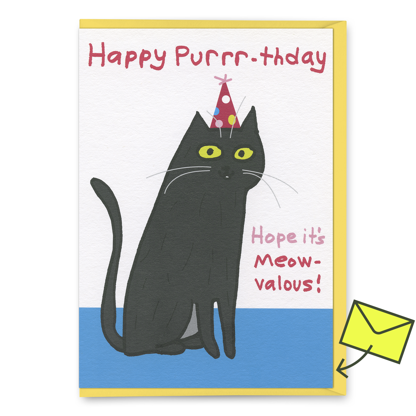 Grußkarte „Hope it’s Meow-valous“ | Katzenstarke Klappkarte zum Geburtstag | Ohh Deer