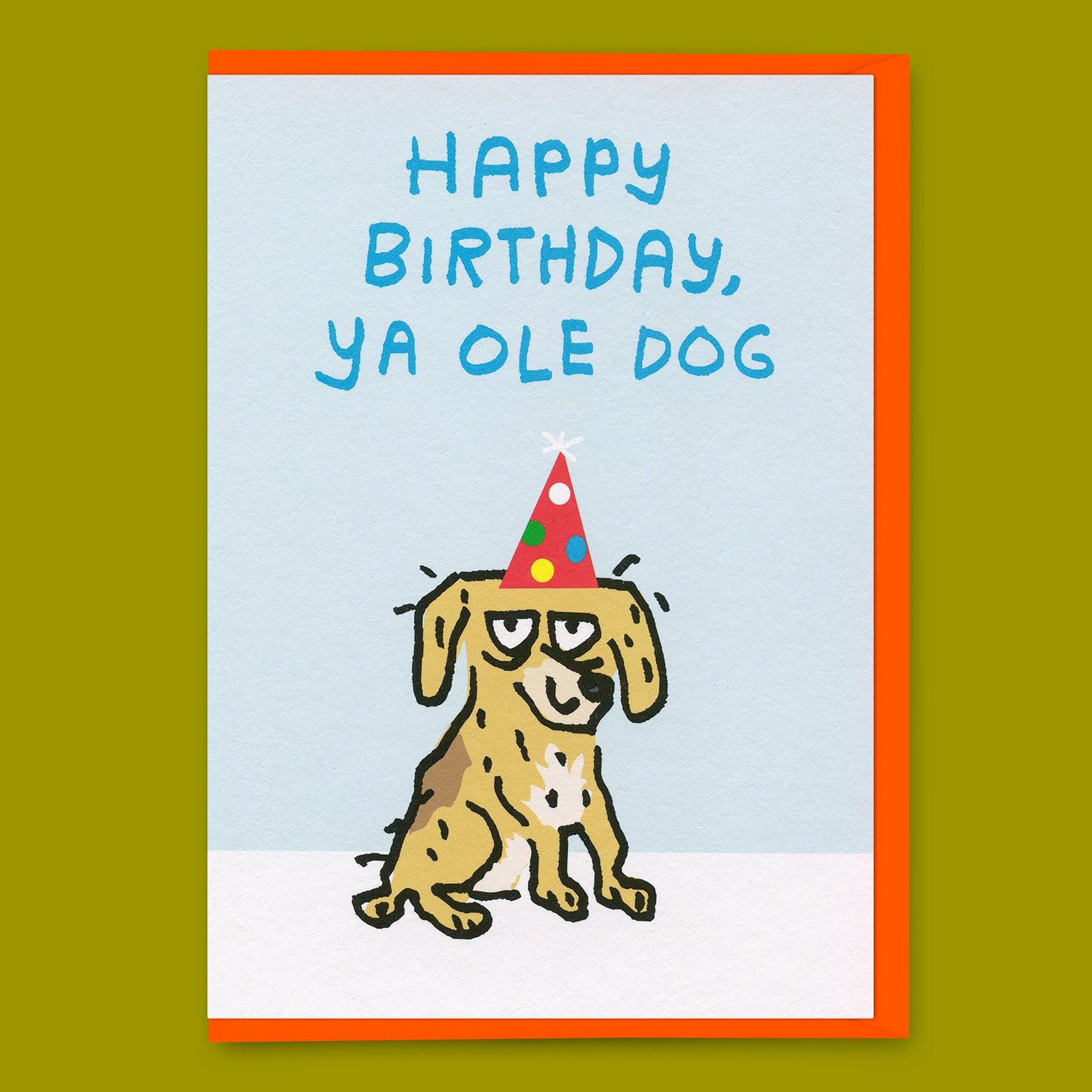 Grußkarte „Happy Birthday Ya Ole Dog“ | Humorvolle Klappkarte zum Geburtstag | Ohh Deer