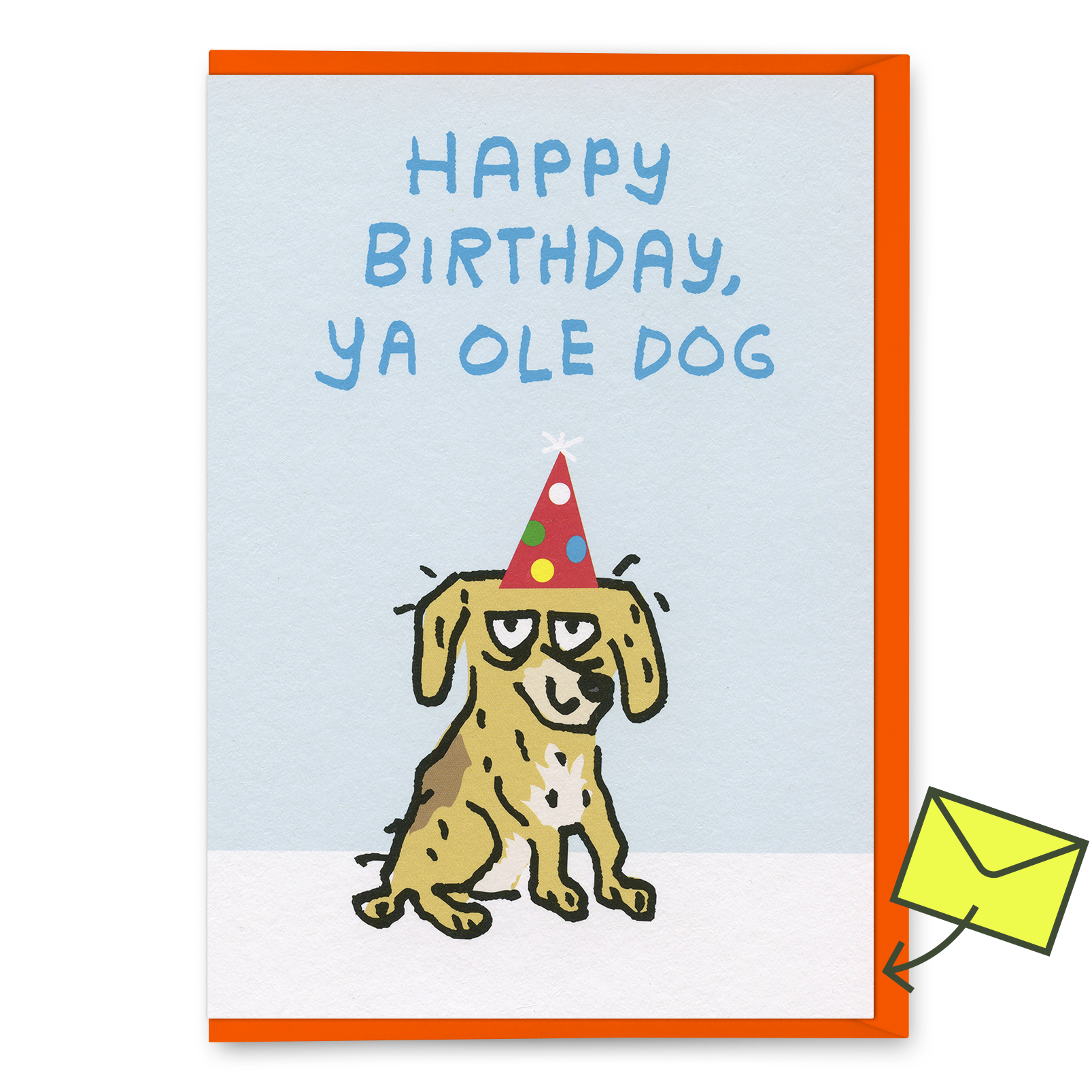 Grußkarte „Happy Birthday Ya Ole Dog“ | Humorvolle Klappkarte zum Geburtstag | Ohh Deer