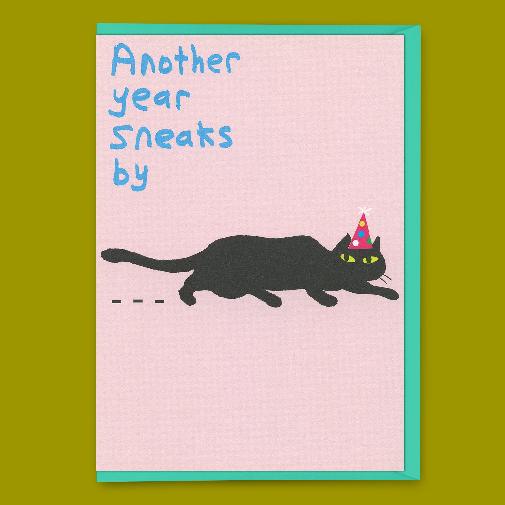 Grußkarte „Another Year Sneaks By“ | Lustige Klappkarte zum Geburtstag | Ohh Deer