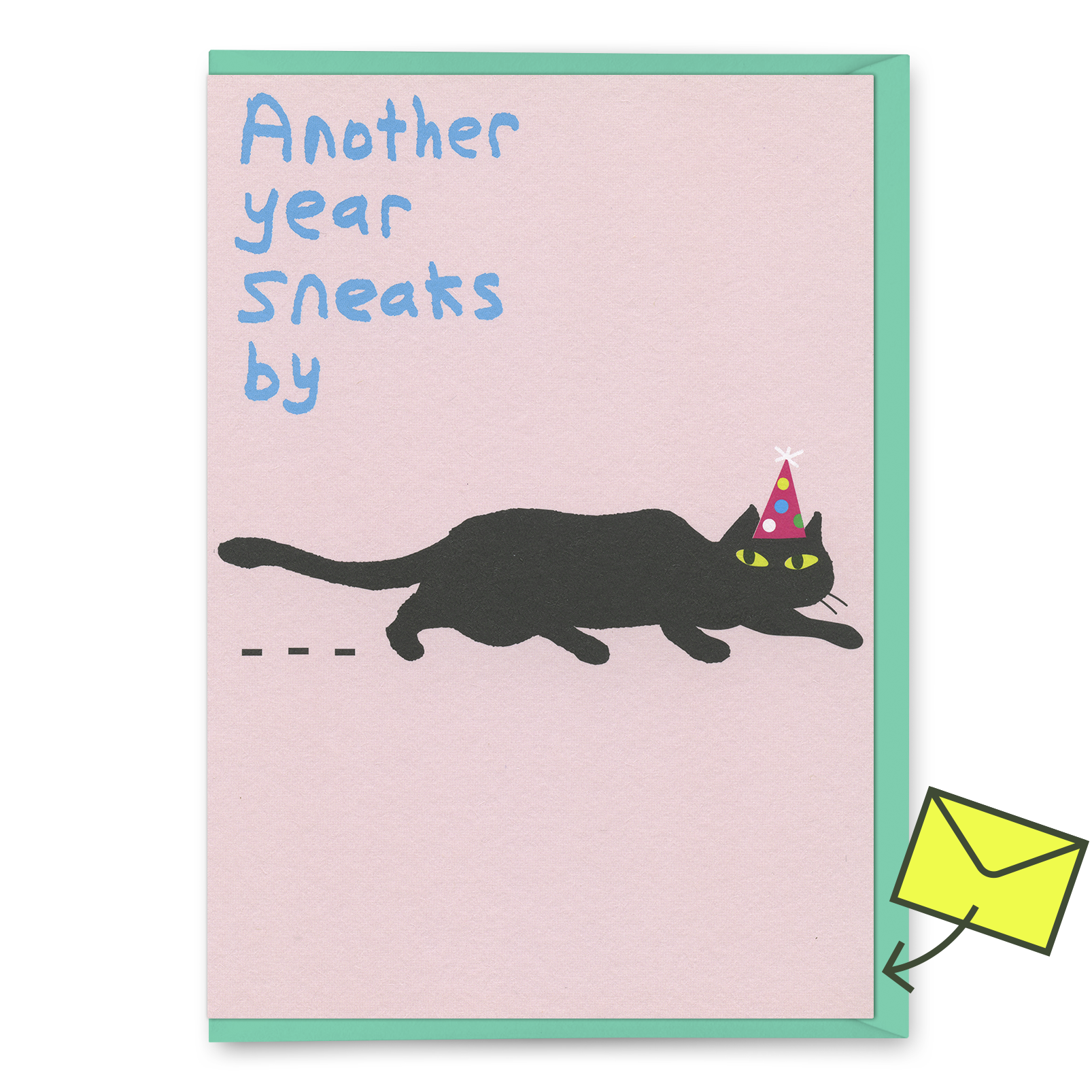 Grußkarte „Another Year Sneaks By“ | Lustige Klappkarte zum Geburtstag | Ohh Deer