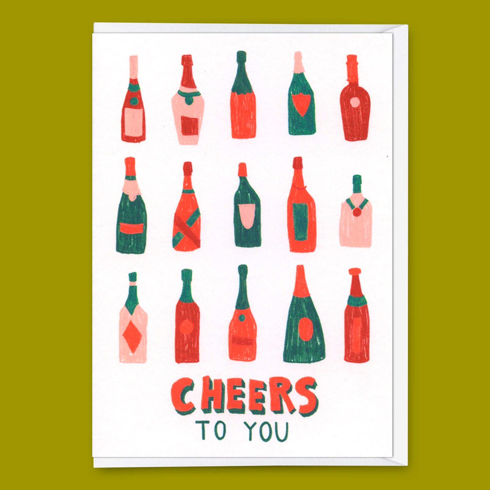 Grußkarte "Cheers to you (Bottles)" | Coole Klappkarte  für jeden Anlass