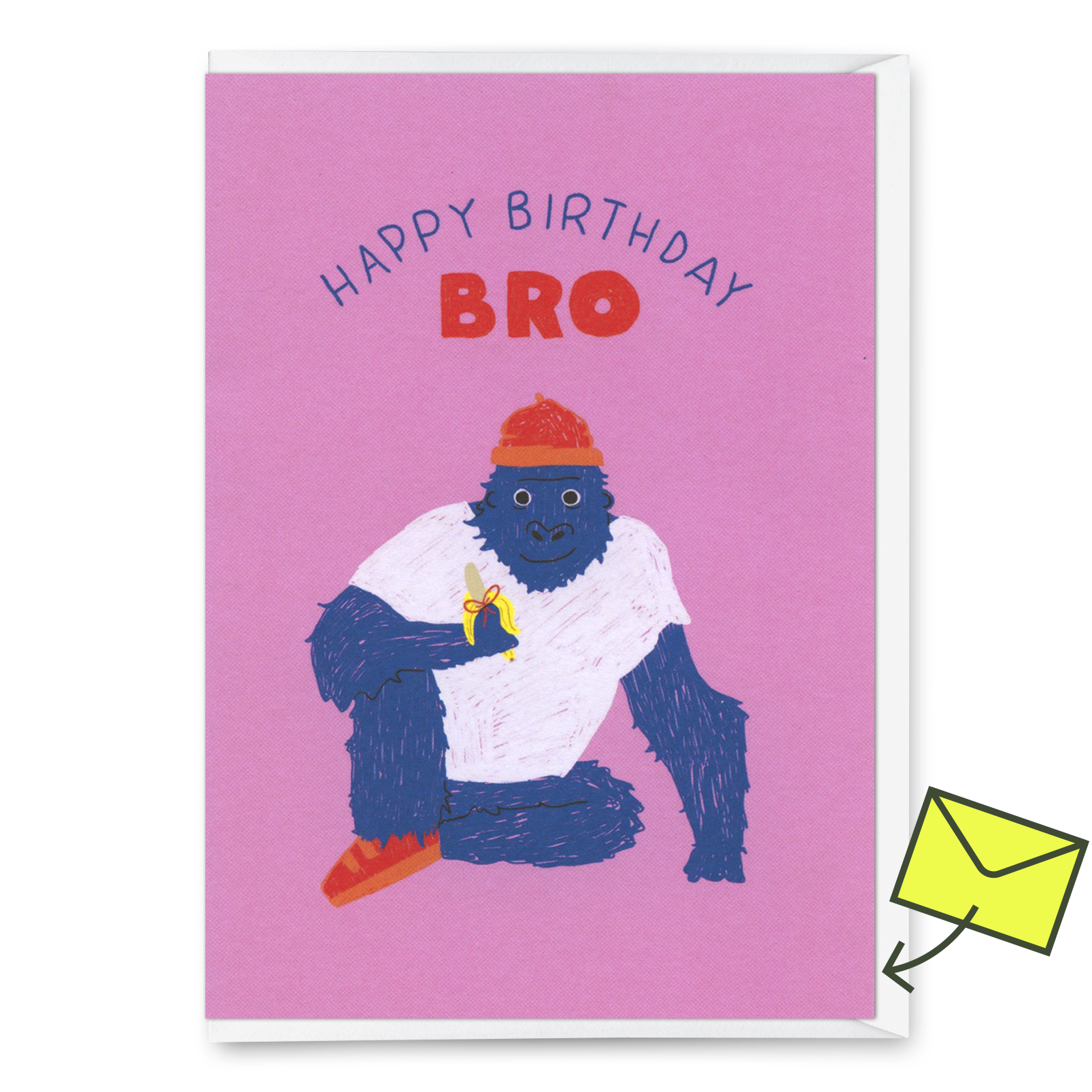 Grußkarte "Happy Birthday, Bro" | Coole Klappkarte  zum Geburtstag