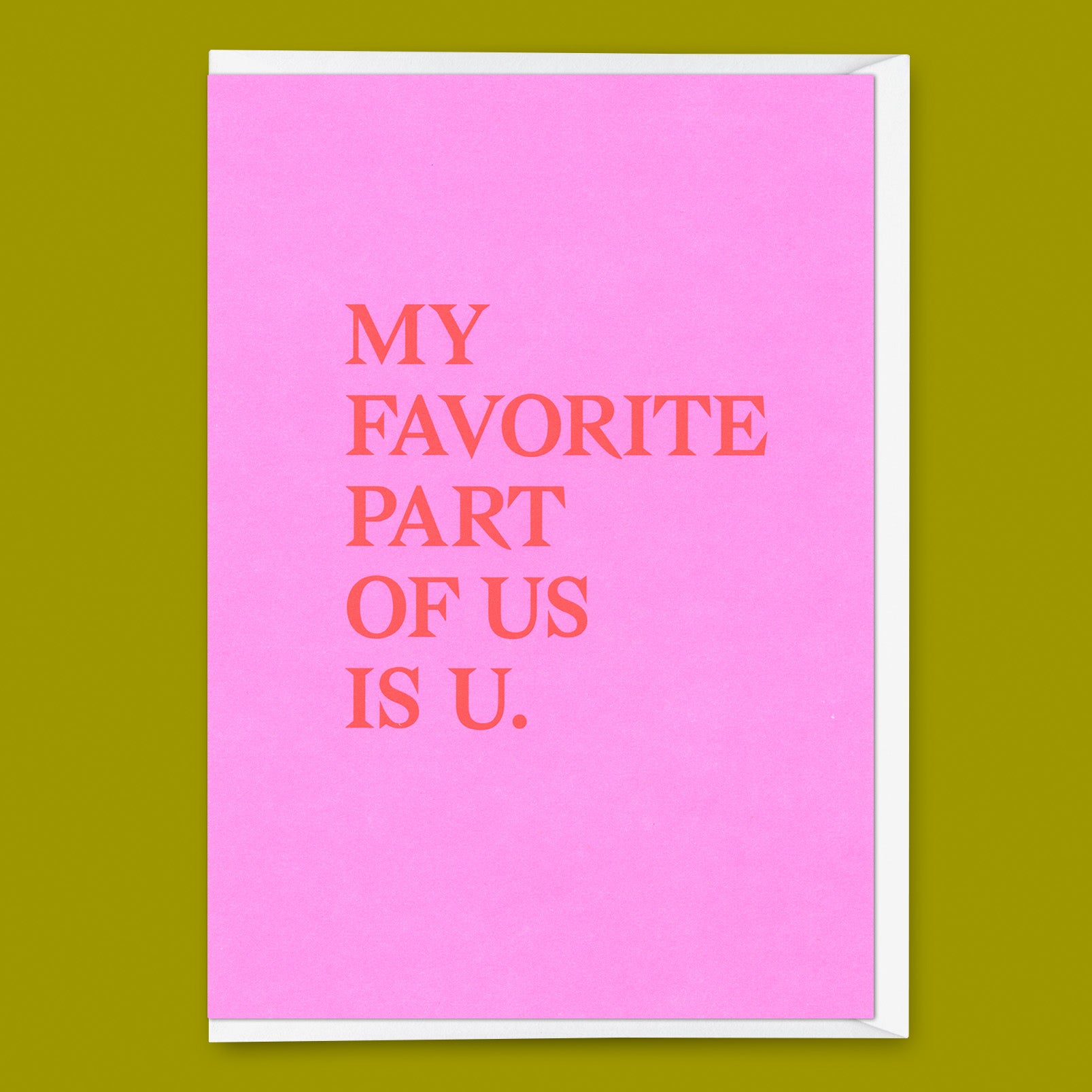 Greeting card "My favorite part" | Beautiful folding card with saying for lovers