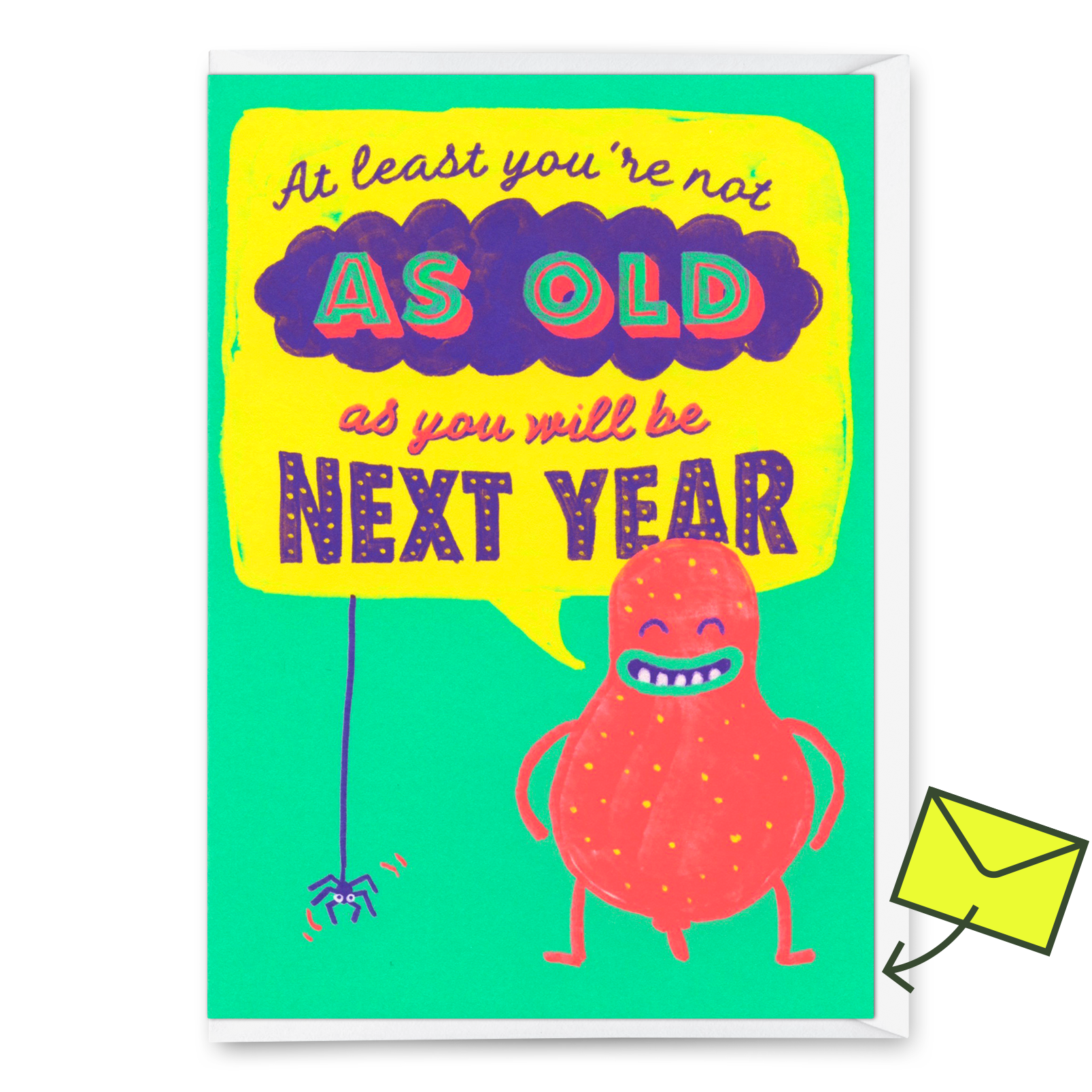 Grußkarte "Next year" | Lustige Klappkarte mit Spruch zum Geburtstag