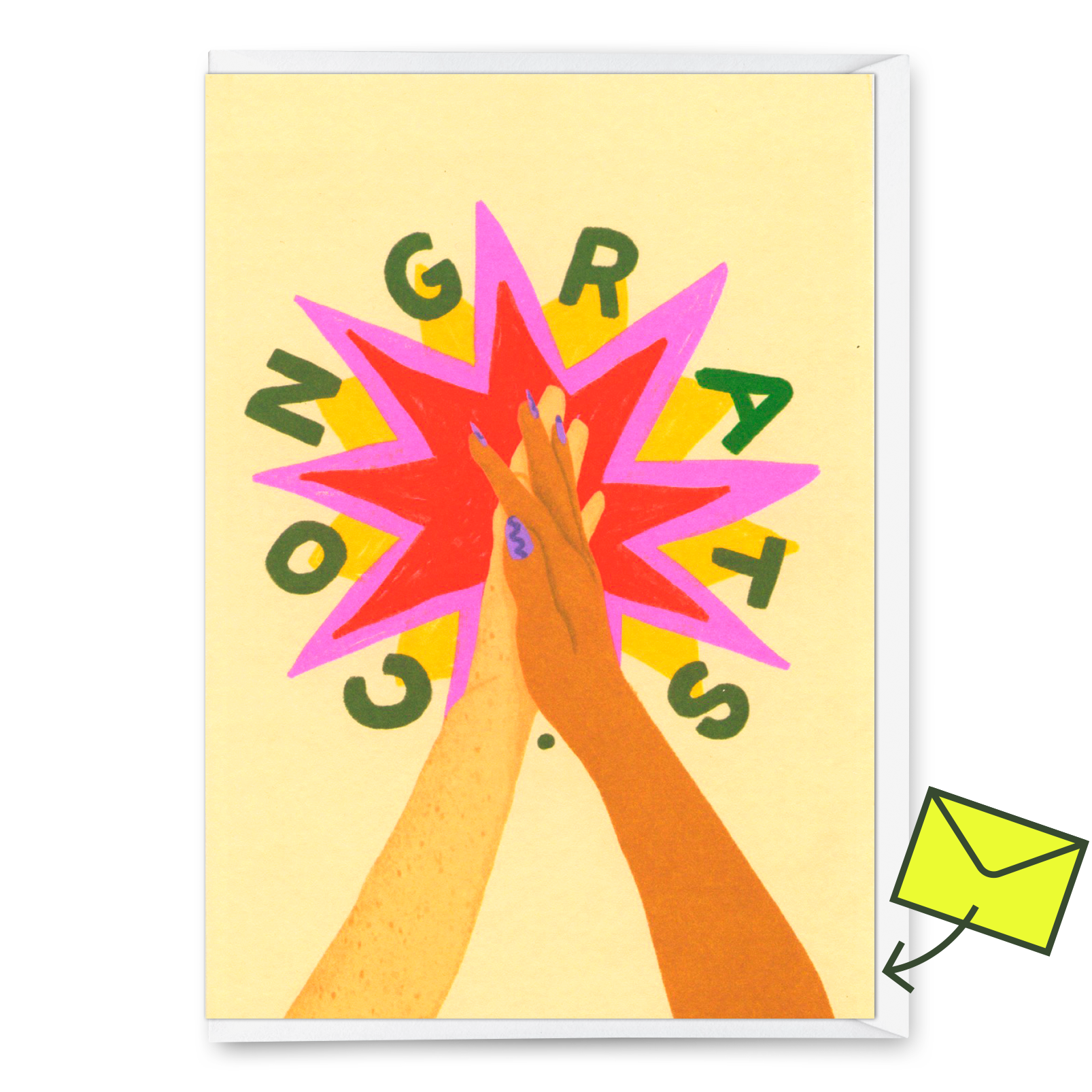 Grußkarte "Congrats Clap" | Coole Klappkarte für jeden Anlass