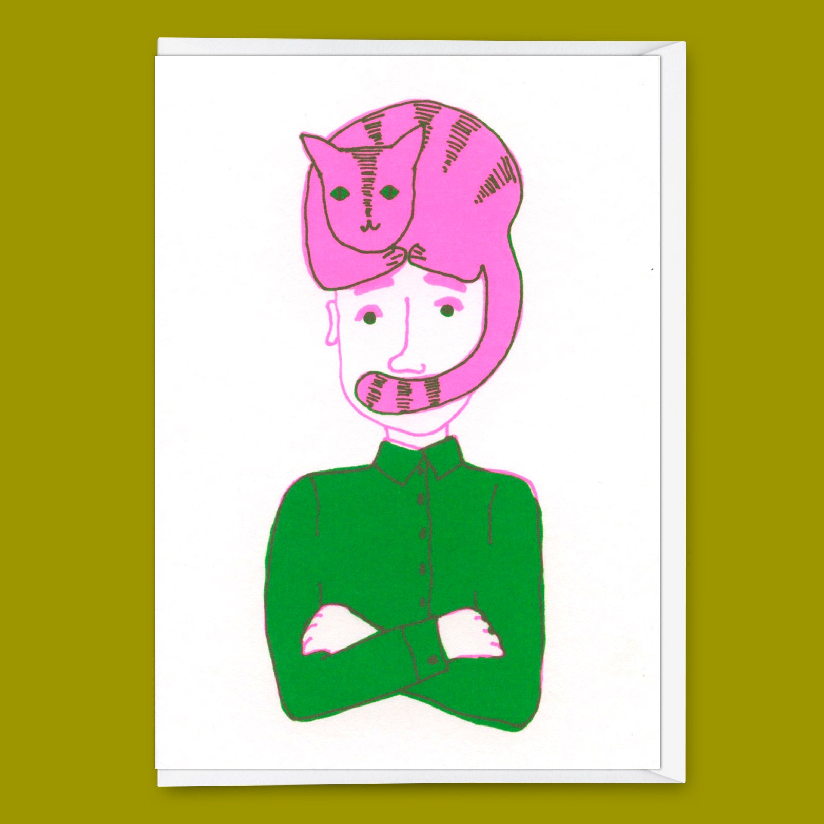 Greeting card "Catman" | Cool folding card with cat motif for every occasion