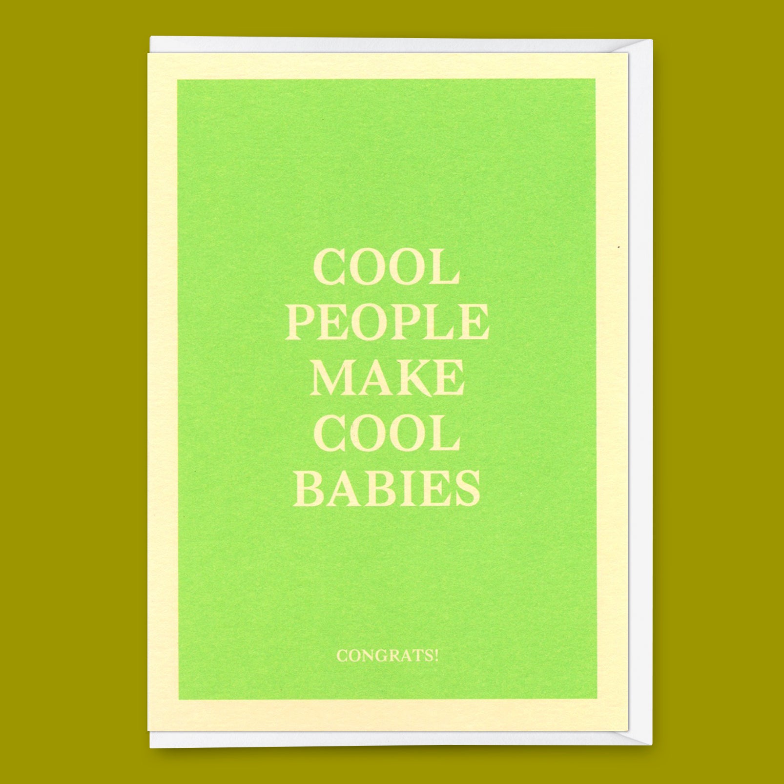 Grußkarte "Cool people make cool babies" | Coole Klappkarte  zur Geburt