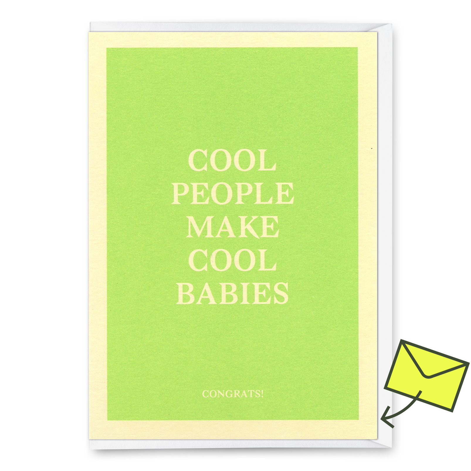 Grußkarte "Cool people make cool babies" | Coole Klappkarte  zur Geburt