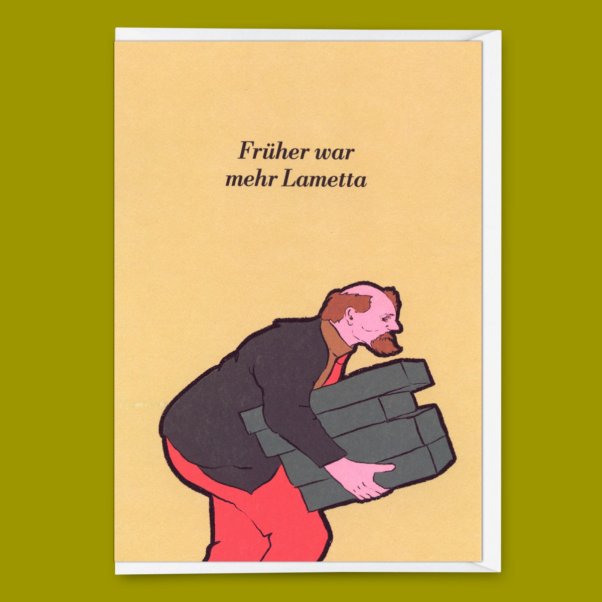 Grußkarte "Mehr Lametta" | Lustige Klappkarte  zu Weihnachten