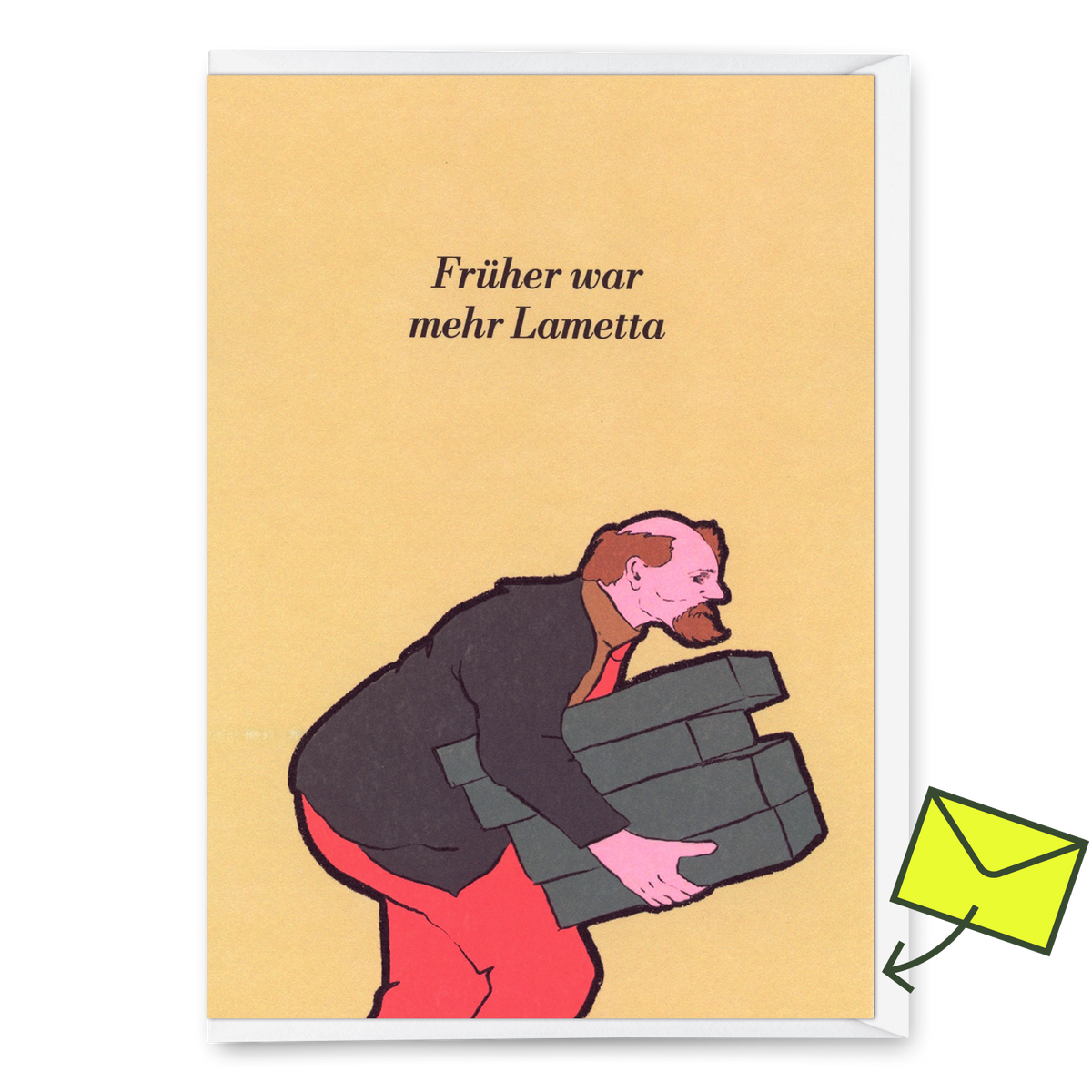 Grußkarte "Mehr Lametta" | Lustige Klappkarte  zu Weihnachten
