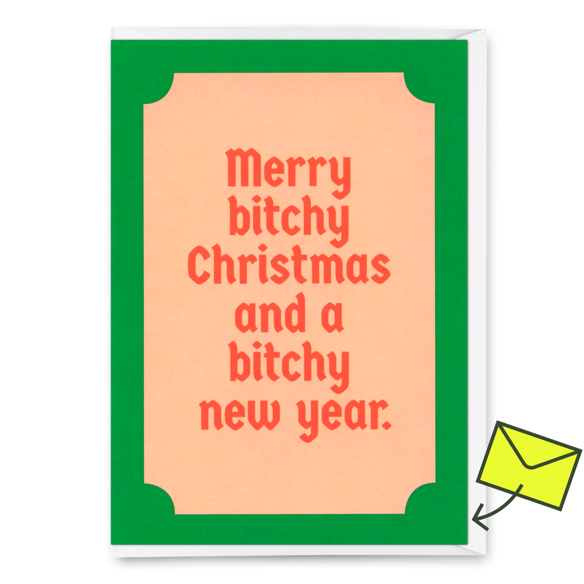 Grußkarte "Bitchy christmas" | Lustige Klappkarte mit Spruch zu Weihnachten