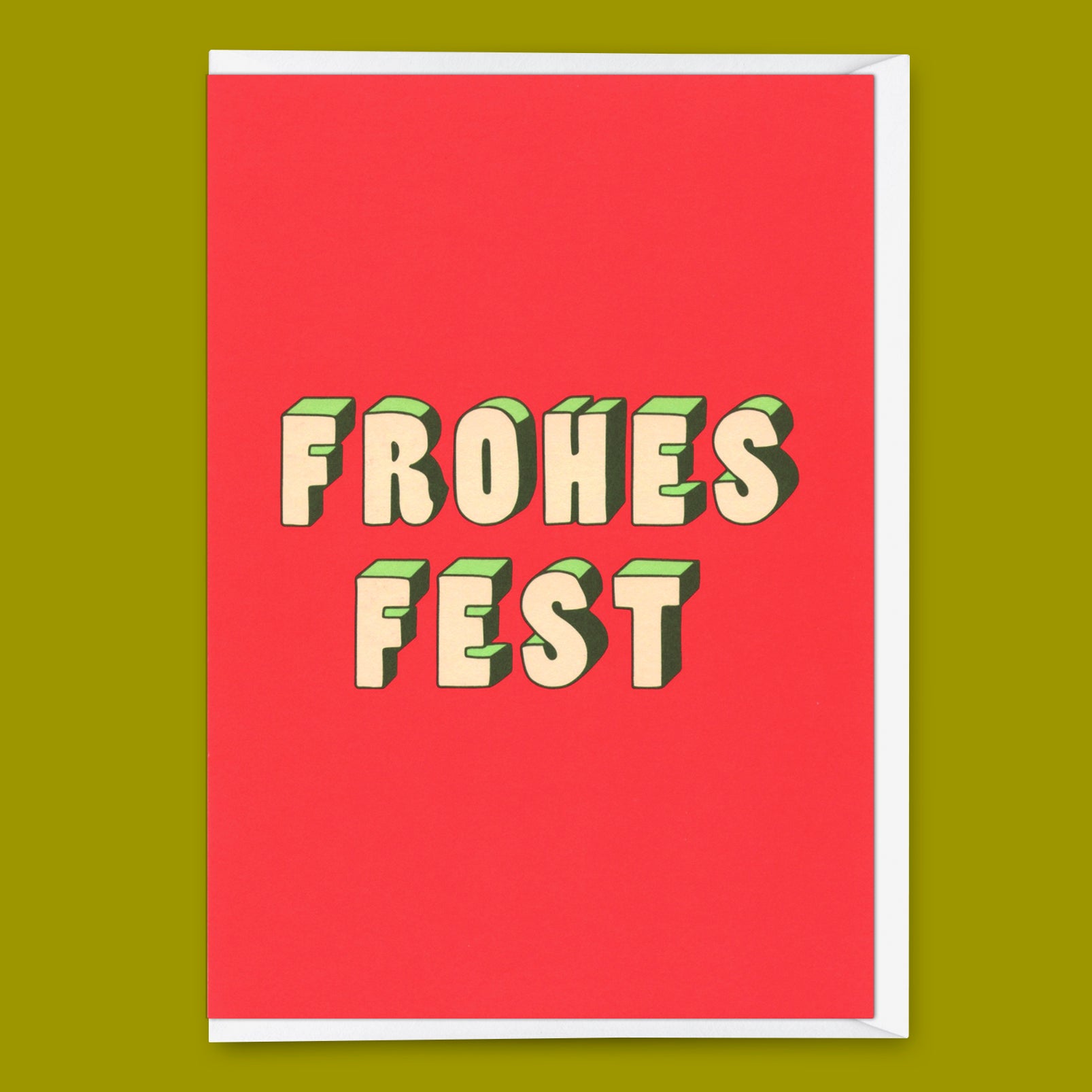 Grußkarte "Frohes Fest 3D" | Coole Klappkarte zu Weihnachten
