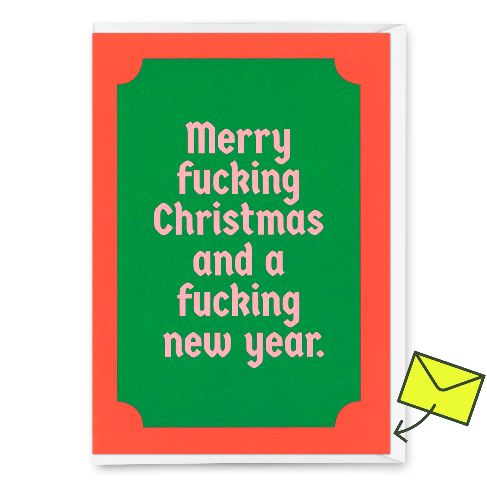 Greeting card "Fucking Xmas" | Funny folding card with saying for Christmas