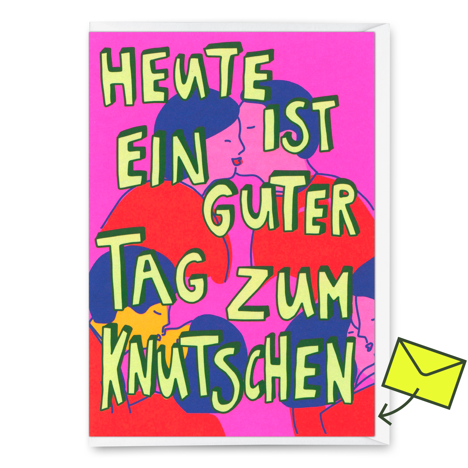 Grußkarte "Tag zum Knutschen" | Besondere Klappkarte für Verliebte