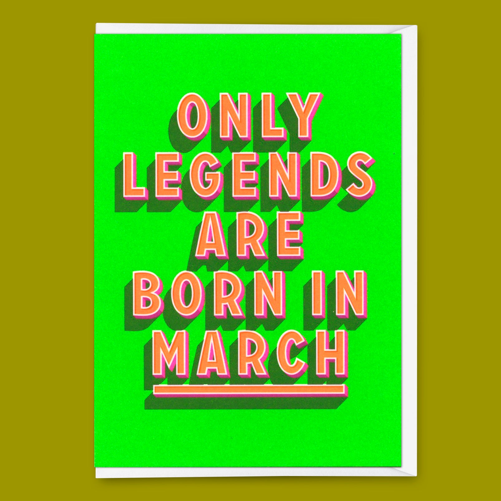 Grußkarte "Legends March" | Coole Klappkarte mit Spruch zum Geburtstag