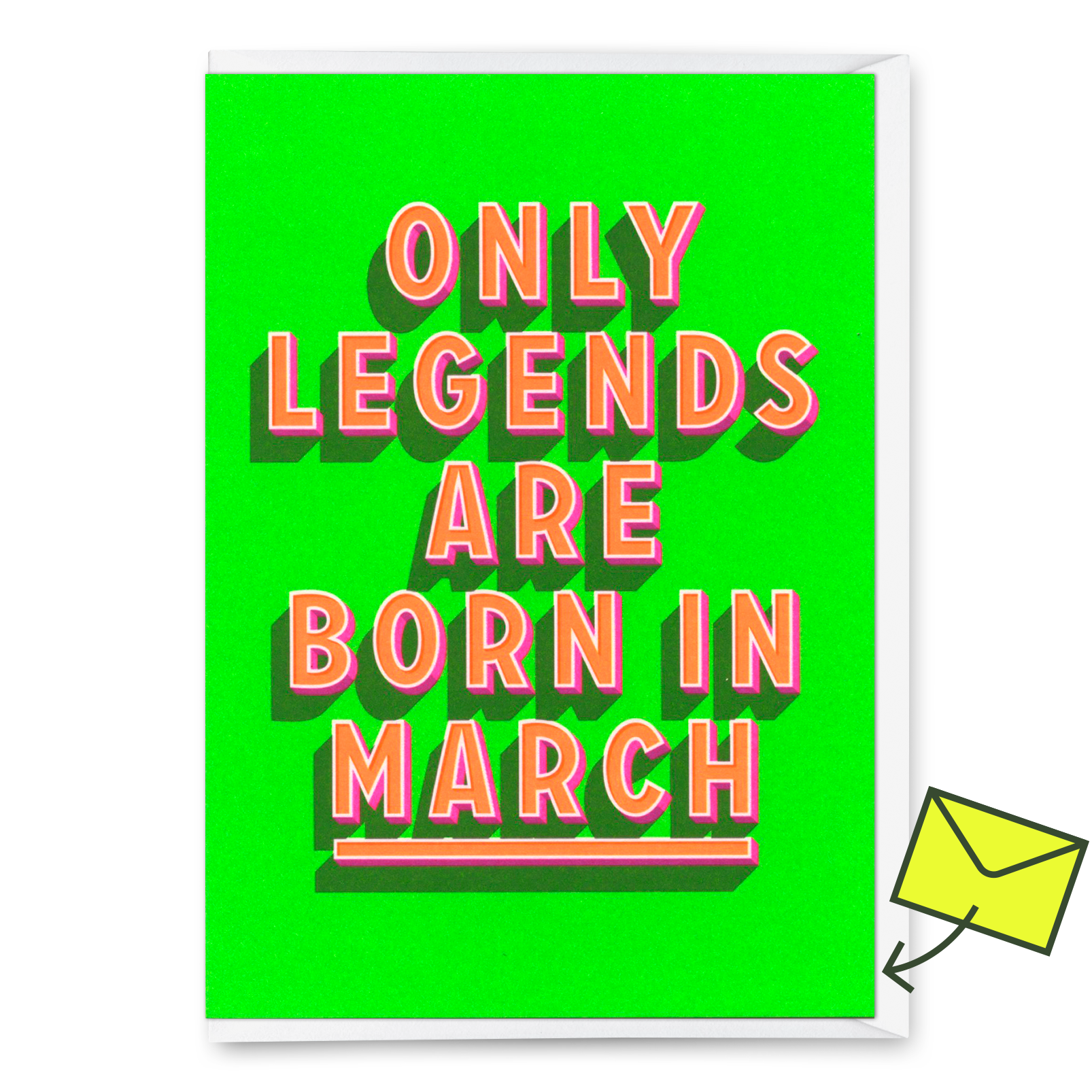 Grußkarte "Legends March" | Coole Klappkarte mit Spruch zum Geburtstag