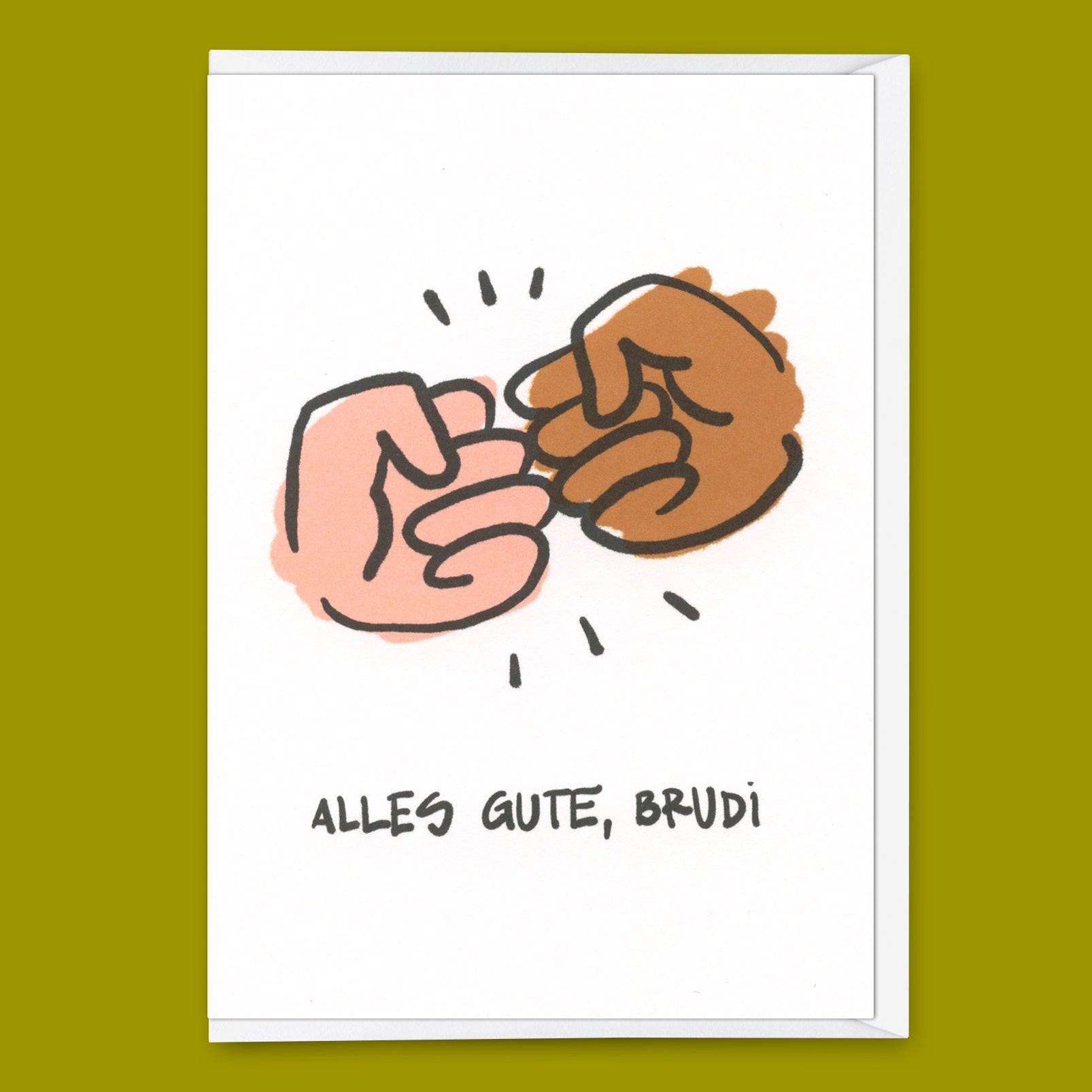Grußkarte "Alles Gute Brudi" | Coole Klappkarte für jeden Anlass