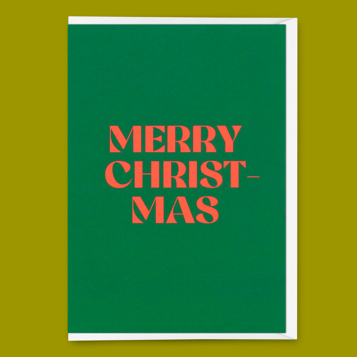 Grußkarte "Merry Christmas Grün" | Schöne Klappkarte zu Weihnachten
