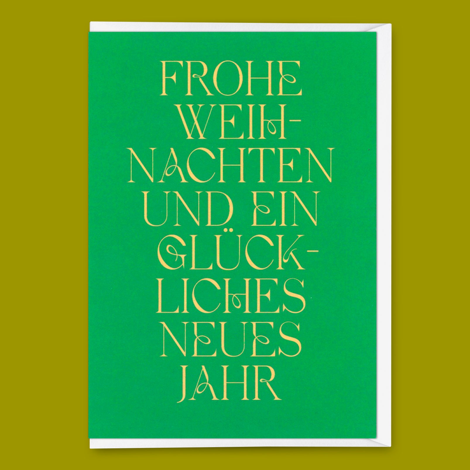 Greeting card "Merry Christmas and a..." | Beautiful folding card for Christmas