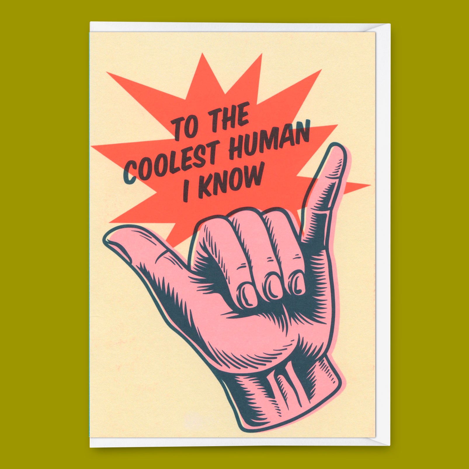 Grußkarte "Coolest human i know" | Coole Klappkarte für jeden Anlass