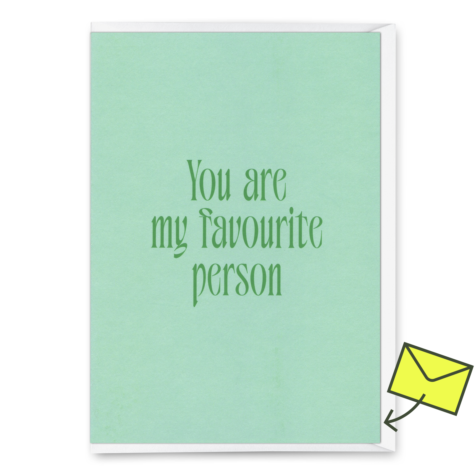 Grußkarte "You are my favorite person" | Schöne Klappkarte für Verliebte