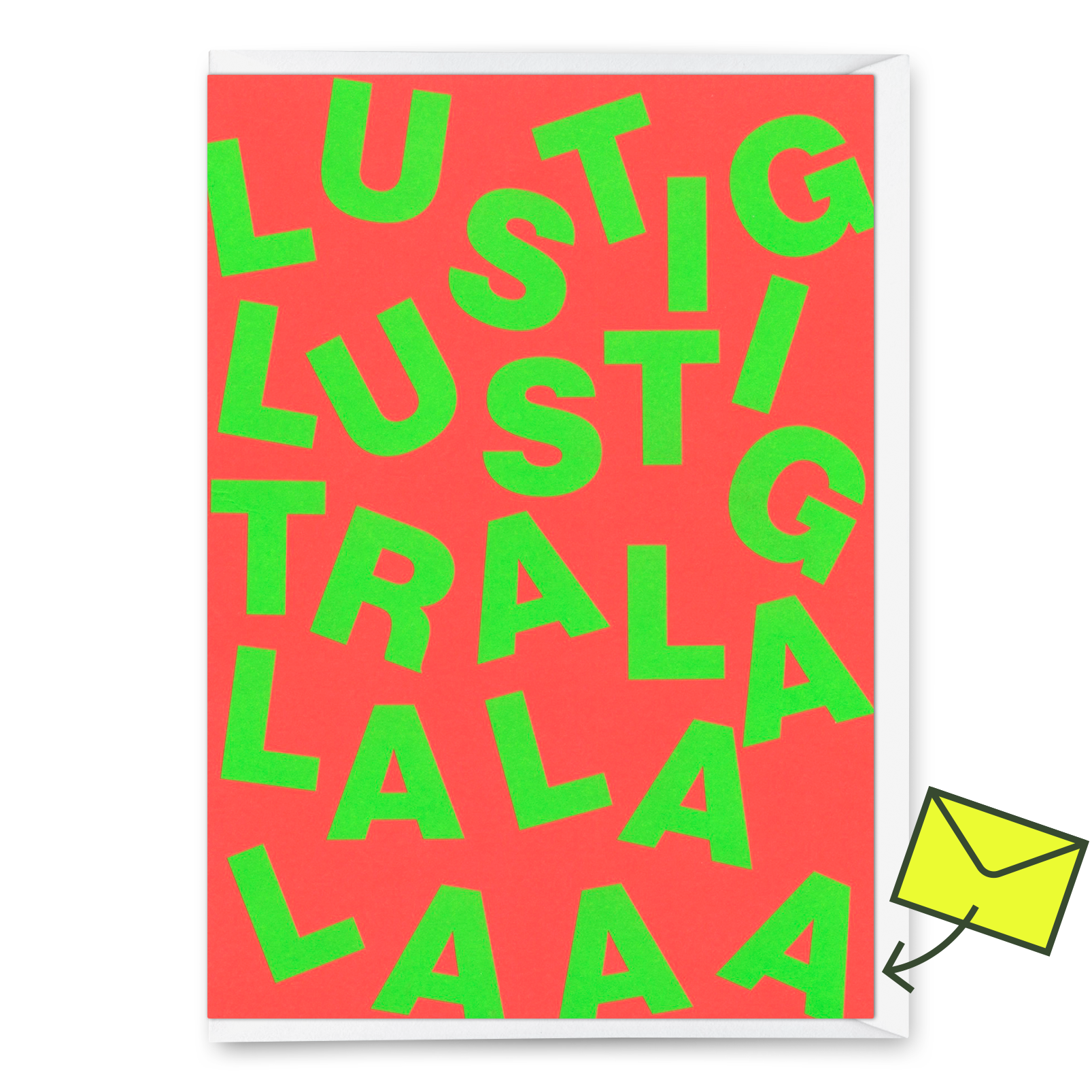 Grußkarte "Lustig Lustig" | Lustige Klappkarte zum Geburtstage