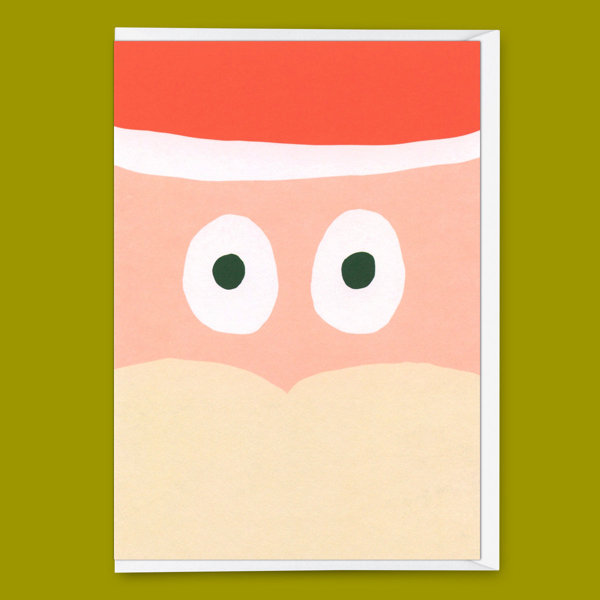 Grußkarte "Santa face" | Schöne Karte zu Weihnachten