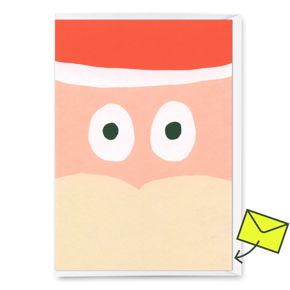 Grußkarte "Santa face" | Schöne Karte zu Weihnachten