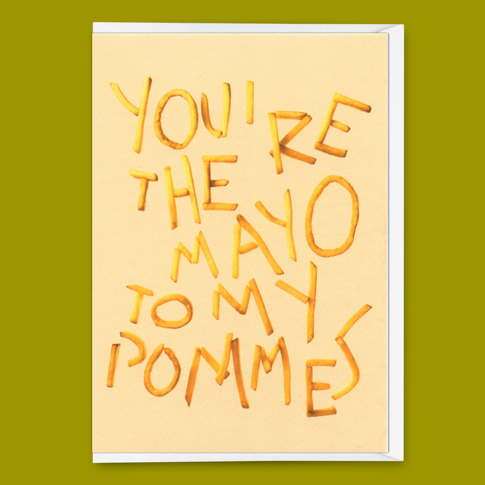 Grußkarte "Mayo to my Pommes" | Lustige Klappkarte für Verliebte+D26