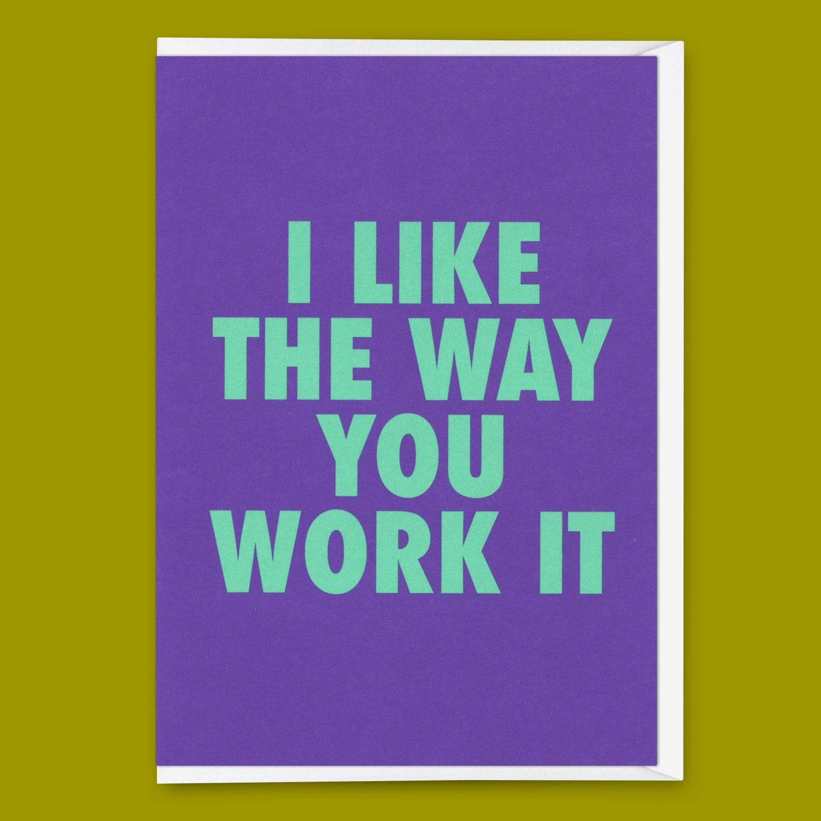 Grußkarte "The way you work it" | Ausgefallene Klappkarte mit Spruch