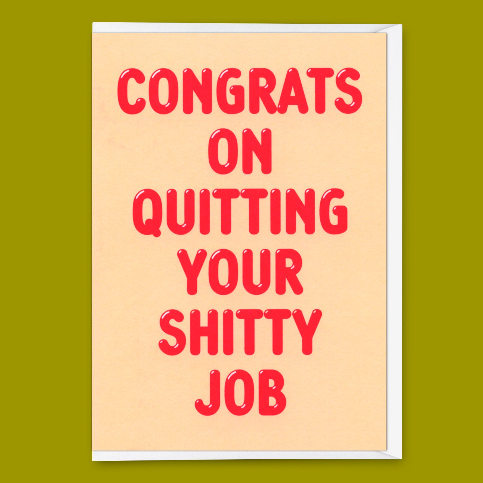 Grußkarte "Congrats on quitting" | Lustige Klappkarte mit Spruch