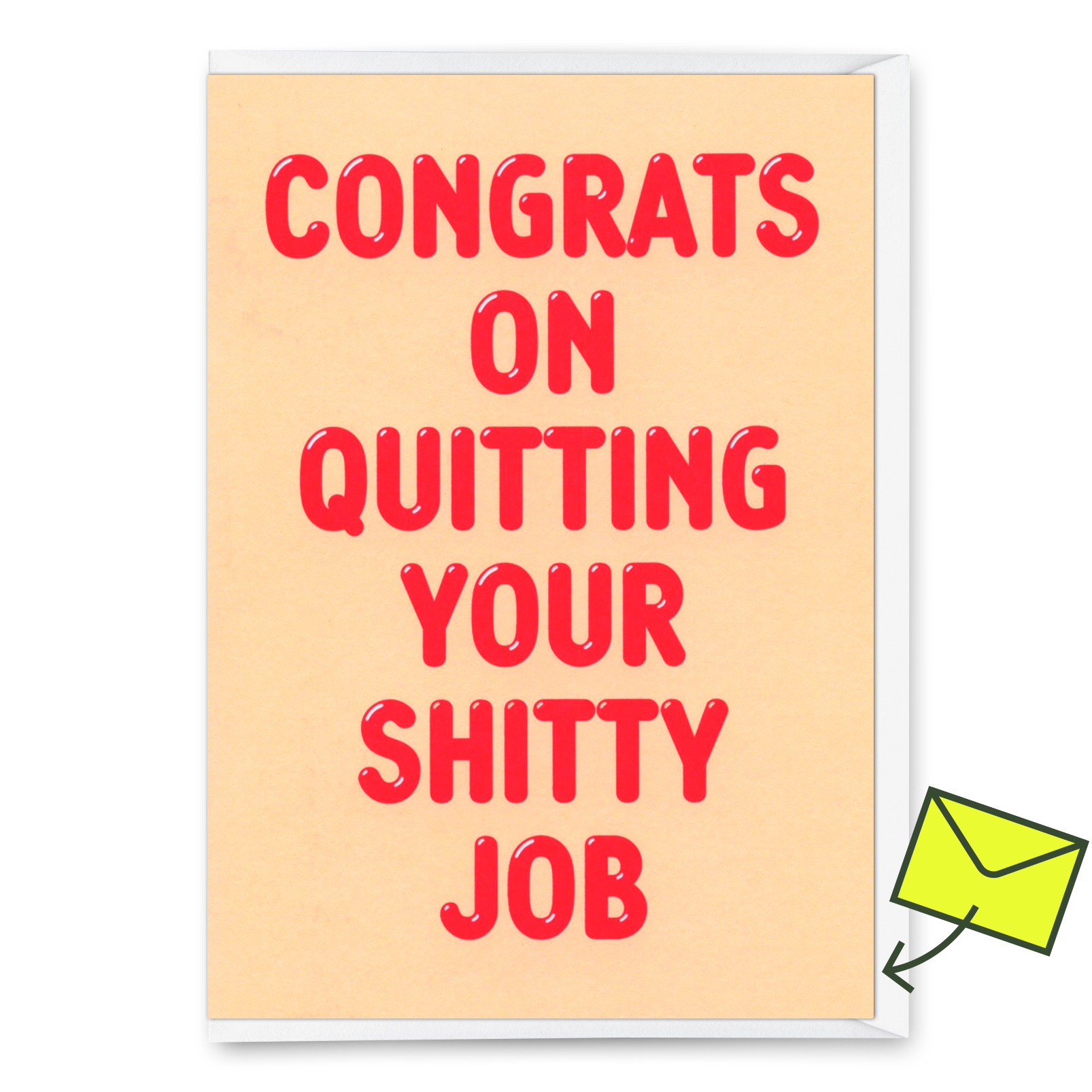 Grußkarte "Congrats on quitting" | Lustige Klappkarte mit Spruch