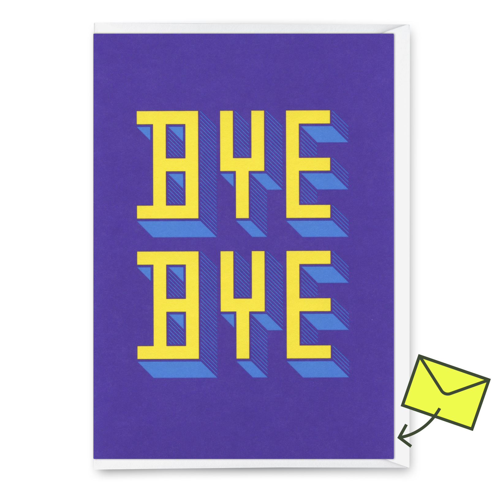 Grußkarte "Bye Bye" | Coole Klappkarte zum Abschied