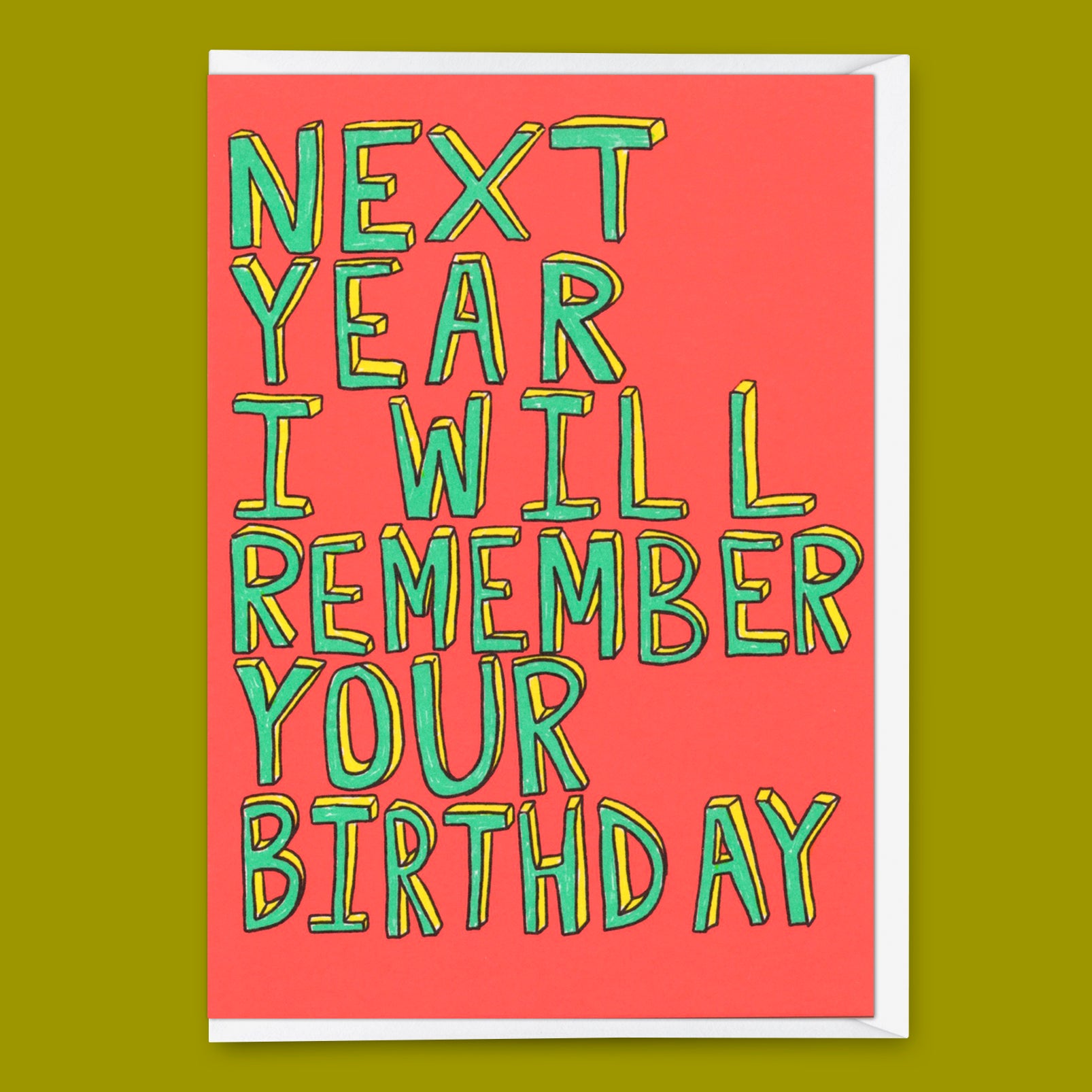 Grußkarte "I will remember your birthday" | Lustige Klappkarte zum Geburtstag