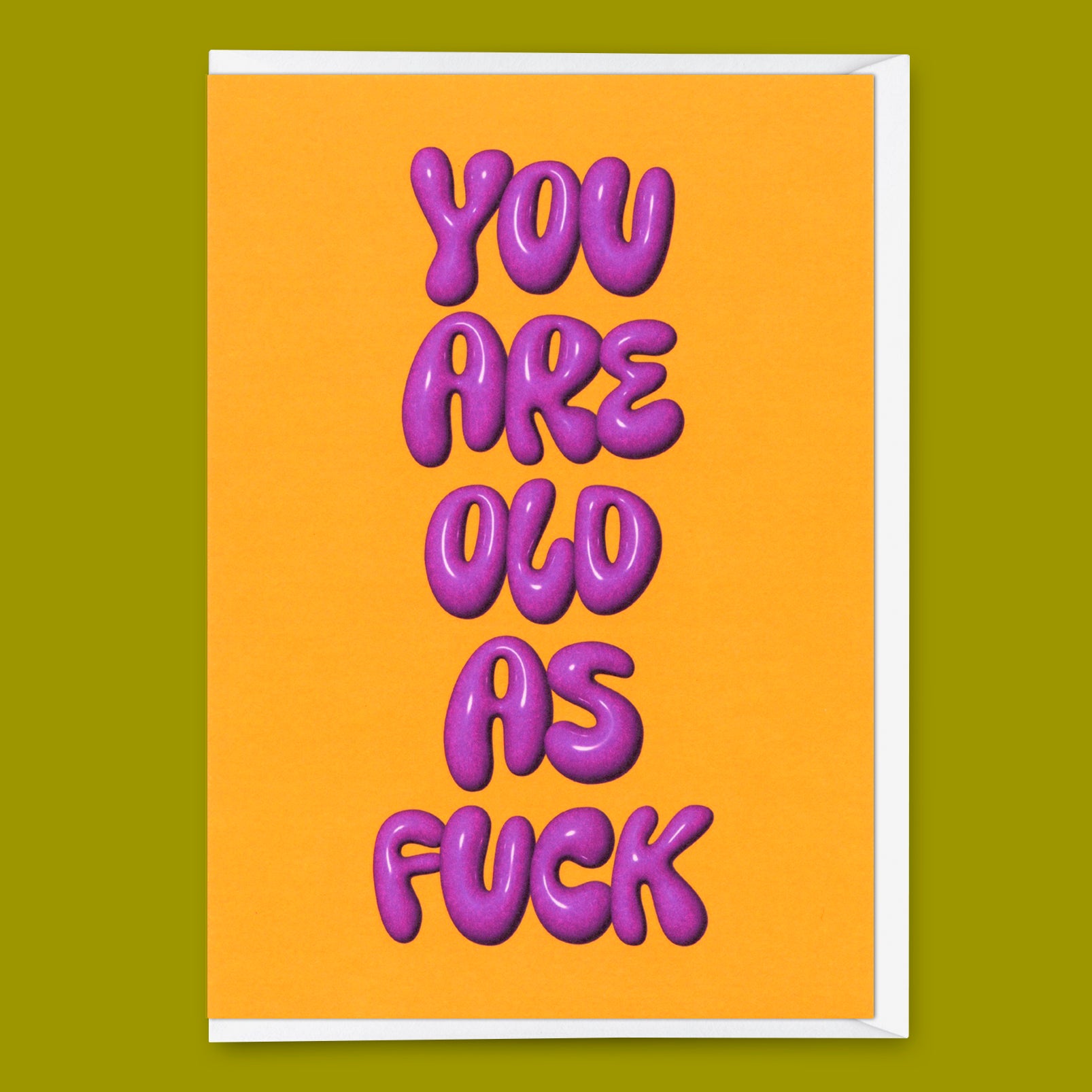 Grußkarte "OMG you are old as fuck" | Lustige Klappkarte zum Geburtstag