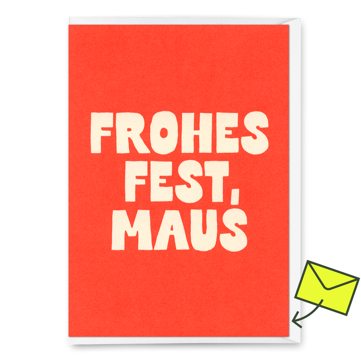 Grußkarte "Frohes Fest Maus" | Coole Klappkarte zu Weihnachten