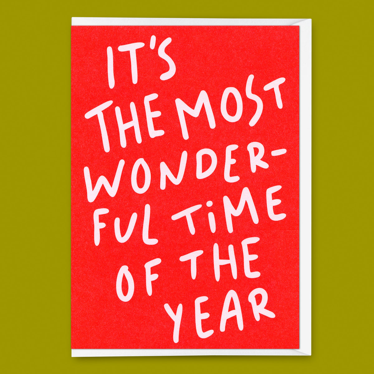 Grußkarte "It's the most wonderful time" | Schöne Klappkarte zu Weihnachten