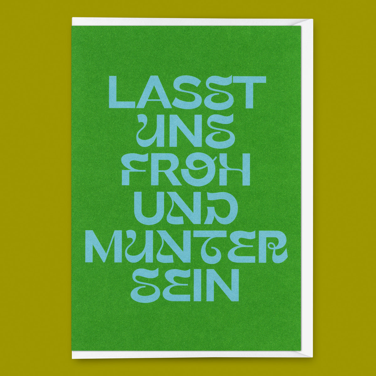 Grußkarte "Lasst uns froh und munter sein Huge Type" | Ausgefallene Klappkarte zu Weihnachten